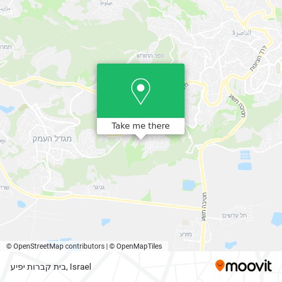 בית קברות יפיע map