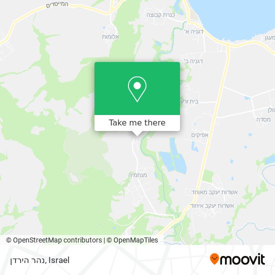 Карта נהר הירדן