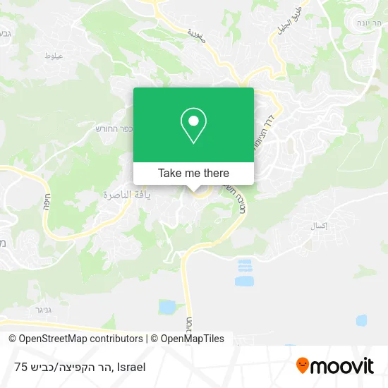 Карта הר הקפיצה/כביש 75