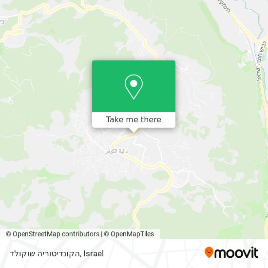 הקונדיטוריה שוקולד map