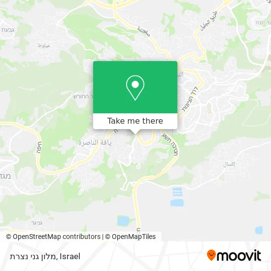 Карта מלון גני נצרת