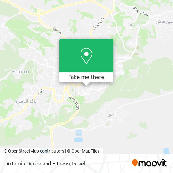 Artemis Dance and Fitness map