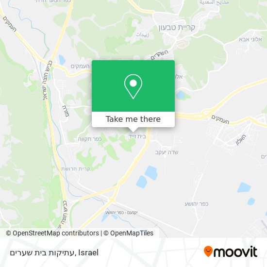 עתיקות בית שערים map