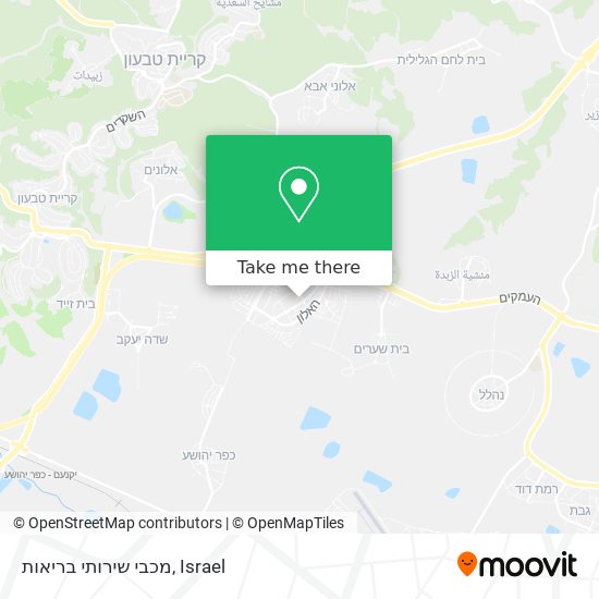 מכבי שירותי בריאות map