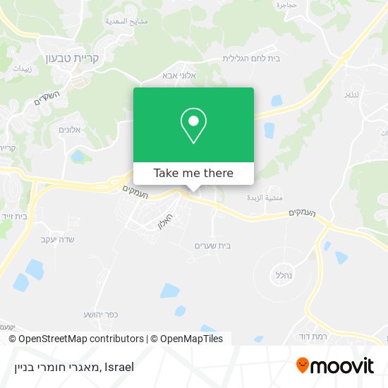 מאגרי חומרי בניין map