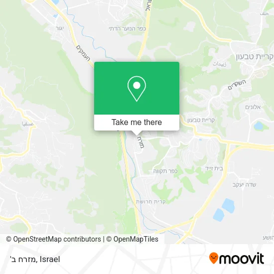 Карта 'מזרח ב