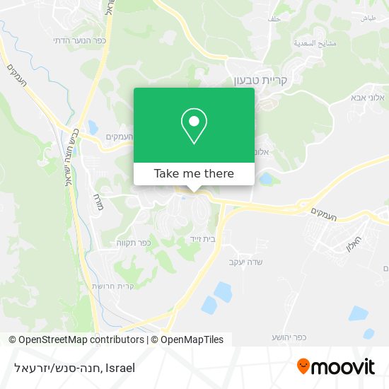 חנה-סנש/יזרעאל map