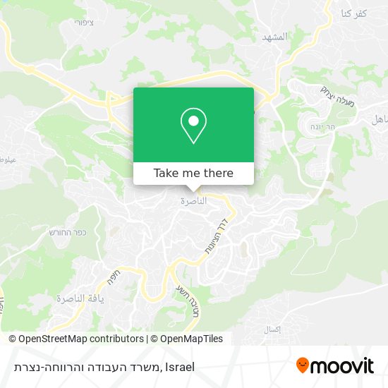 משרד העבודה והרווחה-נצרת map