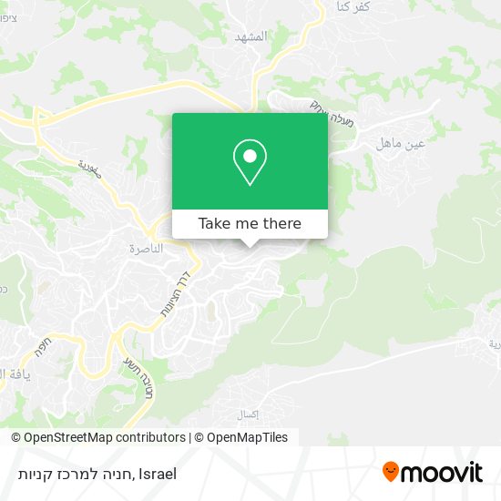 חניה למרכז קניות map