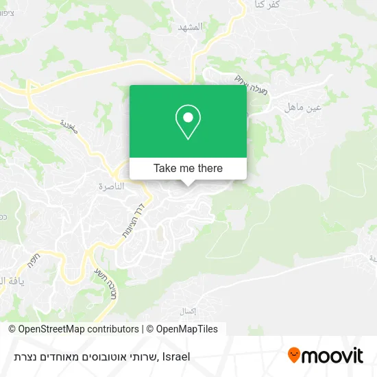Карта שרותי אוטובוסים מאוחדים נצרת