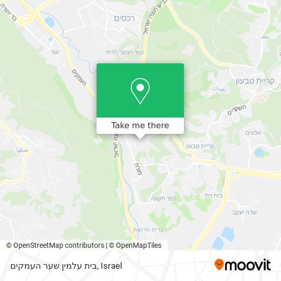 בית עלמין שער העמקים map