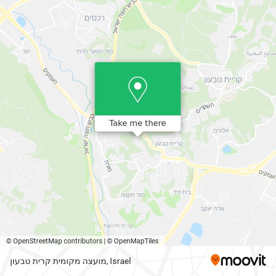 מועצה מקומית קרית טבעון map
