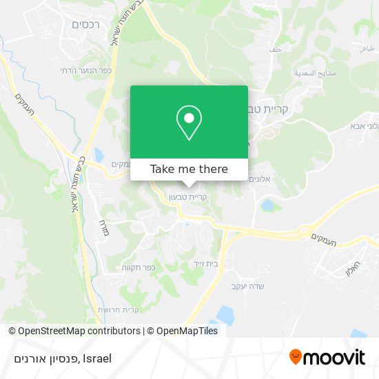 פנסיון אורנים map