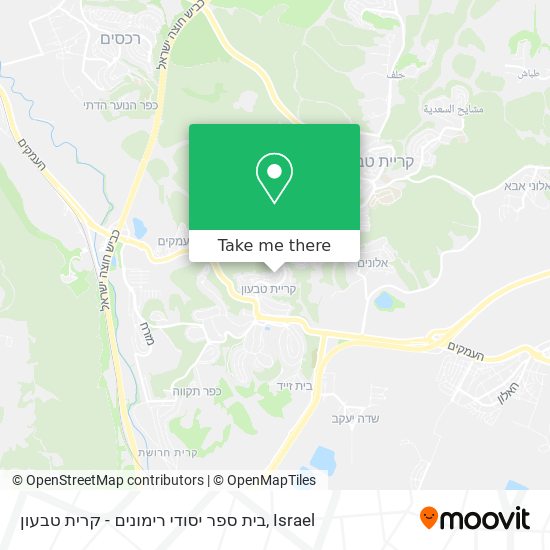 בית ספר יסודי רימונים - קרית טבעון map