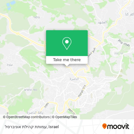 עמותת קהילת אוניברסל map