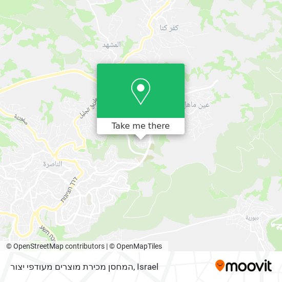 המחסן מכירת מוצרים מעודפי יצור map