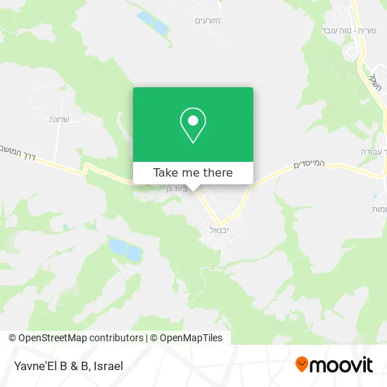 Карта Yavne'El B & B