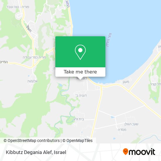 Kibbutz Degania Alef map