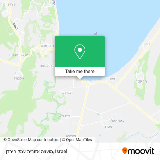 Карта מועצה אזורית עמק הירדן