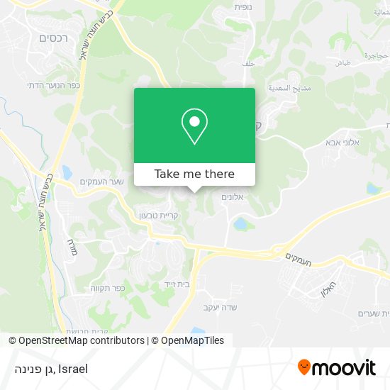 גן פנינה map