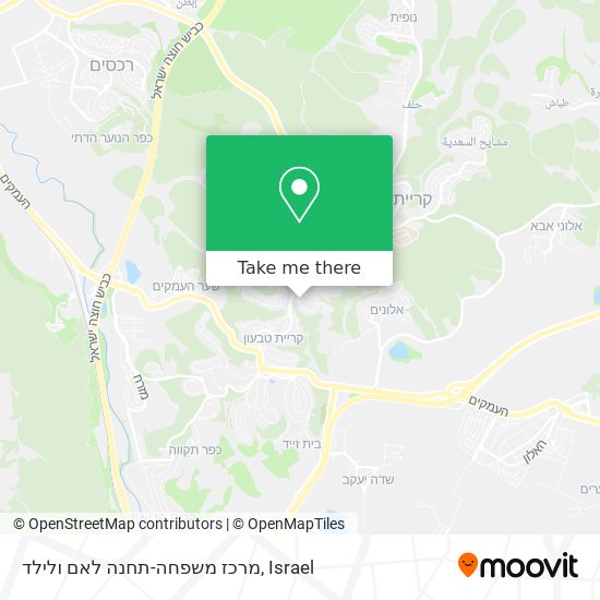 מרכז משפחה-תחנה לאם ולילד map