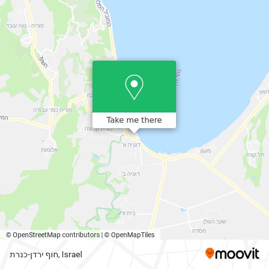 חוף ירדן-כנרת map