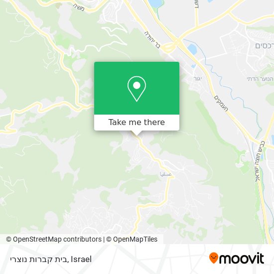 בית קברות נוצרי map