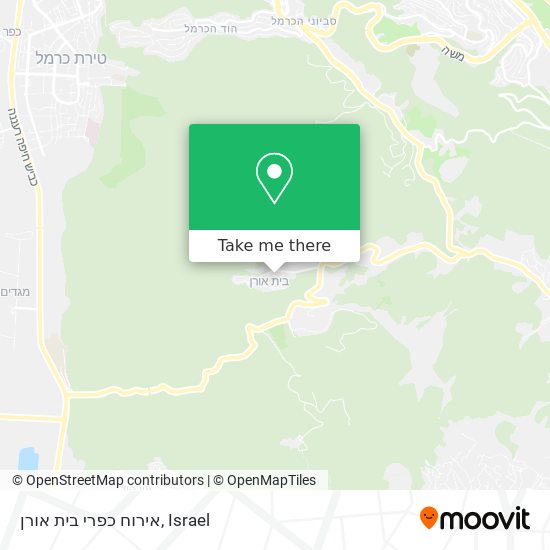 אירוח כפרי בית אורן map