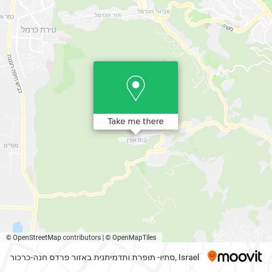 סתיו- תופרת ותדמיתנית באזור פרדס חנה-כרכור map