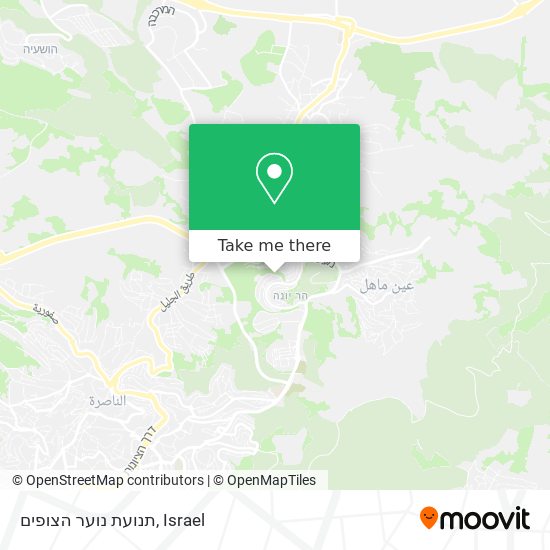 Карта תנועת נוער הצופים