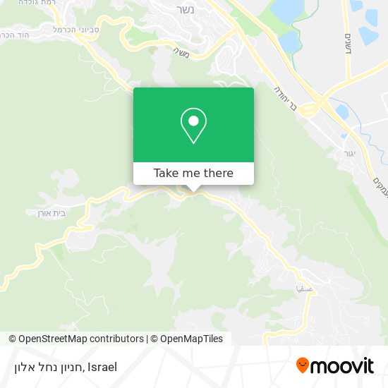 חניון נחל אלון map