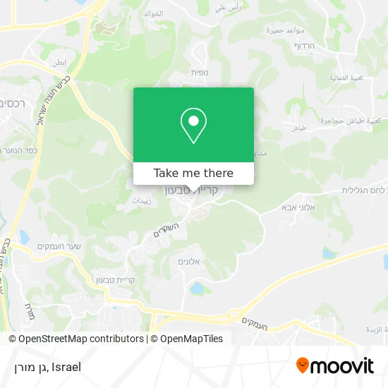 Карта גן מורן