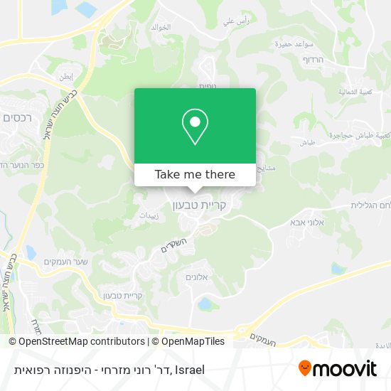 דר' רוני מזרחי - היפנוזה רפואית map