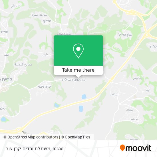 משתלת ורדים קרן צור map