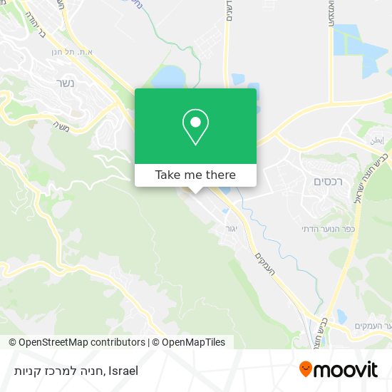 חניה למרכז קניות map