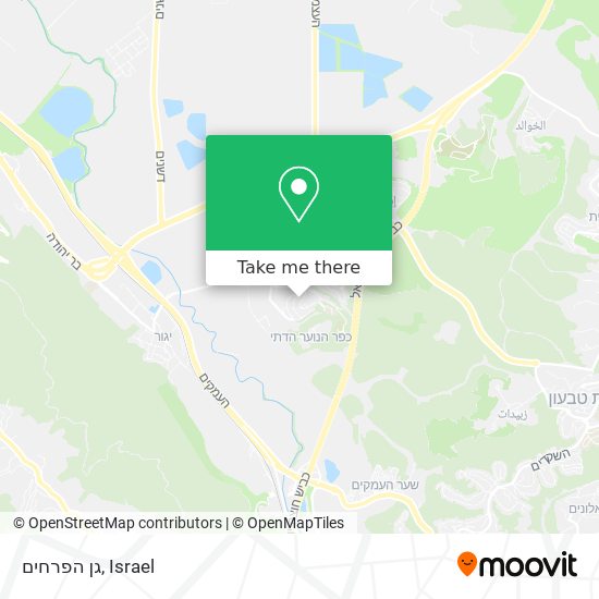 גן הפרחים map
