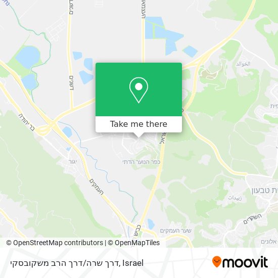 דרך שרה/דרך הרב משקובסקי map