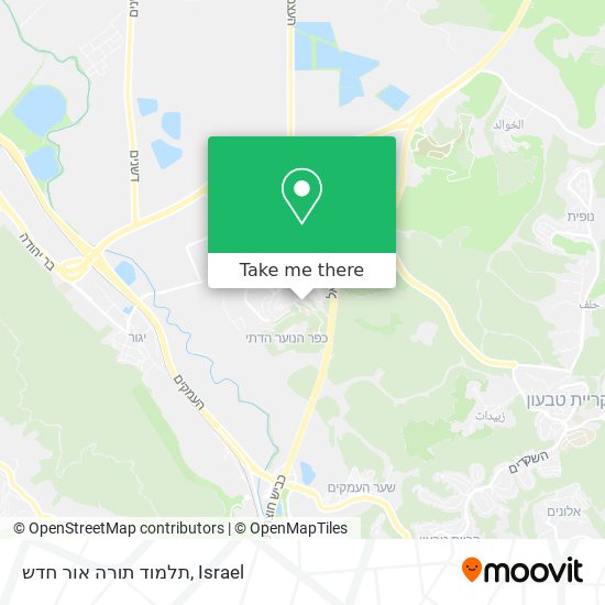 Карта תלמוד תורה אור חדש