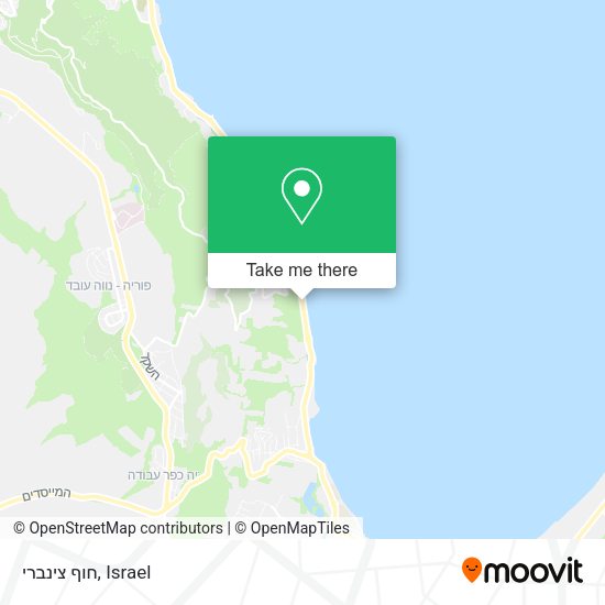 חוף צינברי map