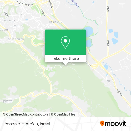 Карта גן לאומי דור-הכרמל