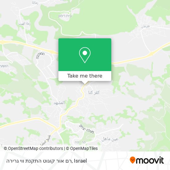 רם אור קוגוט התקנת ווי גרירה map