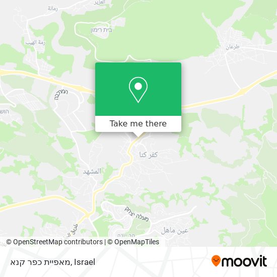 מאפיית כפר קנא map