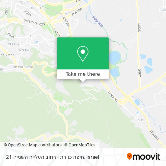 חיפה כוורת - רחוב העלייה השנייה 21 map