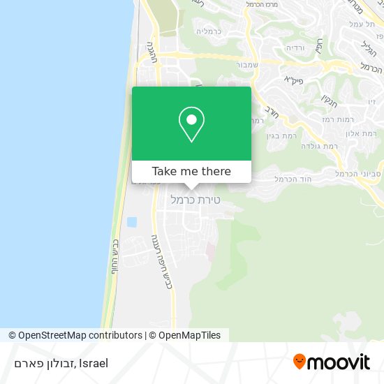 זבולון פארם map