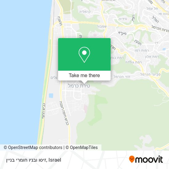 זיסו ובניו חומרי בניין map