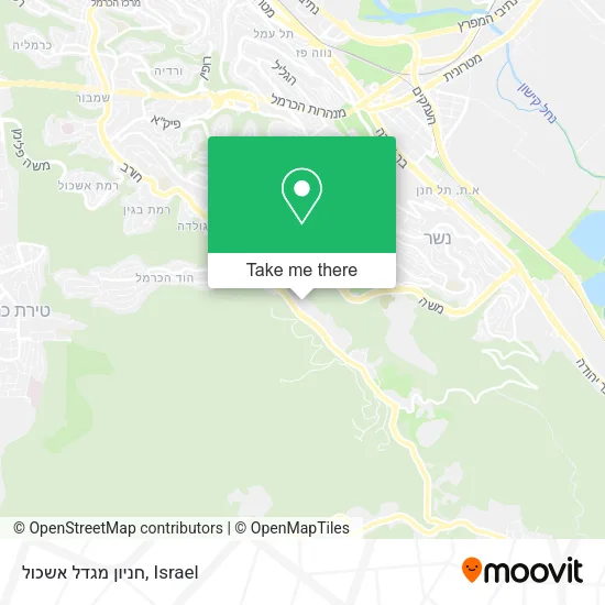 Карта חניון מגדל אשכול