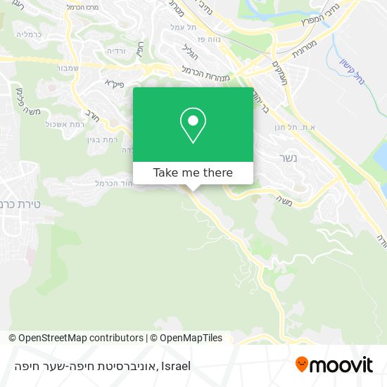 אוניברסיטת חיפה-שער חיפה map