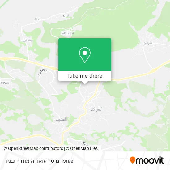 Карта מוסך עואודה מונדר ובניו