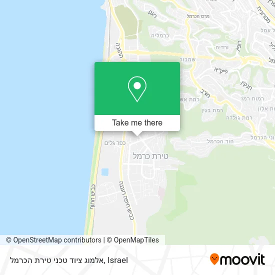 אלמוג ציוד טכני טירת הכרמל map