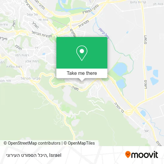 Карта היכל הספורט העירוני